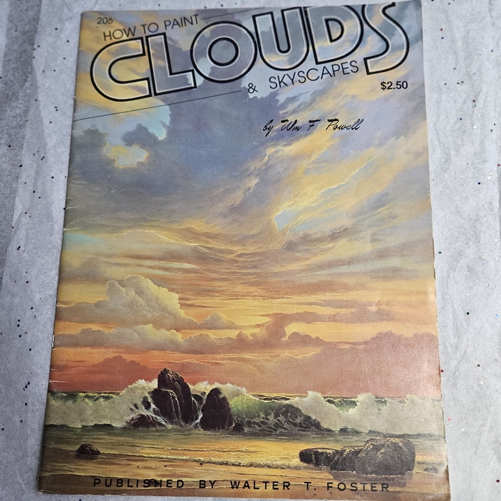 How To Paint Clouds & Skyscapes Walter Foster #206 Softcover Vintage Art Book